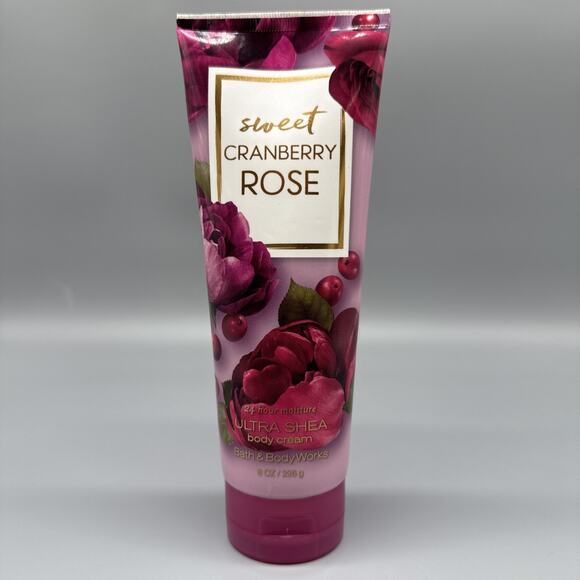 Bath and Body Works Aromatherapy Sweet Cranberry Rose Body Cream 8oz Rare 80% - Picture 1 of 4